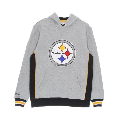 Mitchell & Ness Men's Hoodie Nfl Pinnacle Heavyweight Fleece Hoodie Pitste Gray Heather/original Team Colors In Grey Heather/original Team Colors