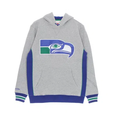 Mitchell & Ness Men's Hoodie Nfl Pinnacle Heavyweight Fleece Hoodie Seasea In Grey Heather/original Team Colors
