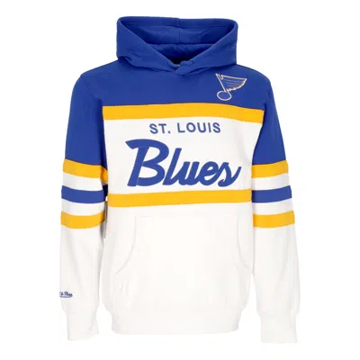 Mitchell & Ness Men's Hoodie Nhl Head Coach Hoodie Stlblu Original Team Colors