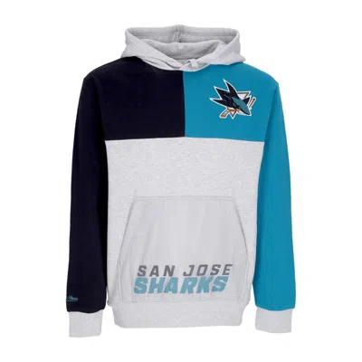 Mitchell & Ness Men's Hoodie Nhl Tie Breaker Fleece Hoodie Sajsha In Grey Heather/black