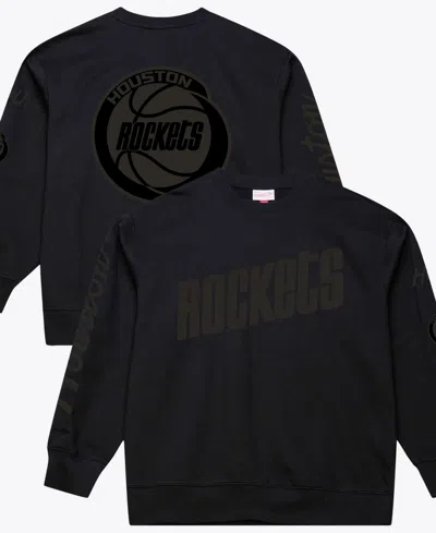 Mitchell & Ness Men's Houston Rockets Phantom Fleece Relaxed-fit Sweatshirt In Black