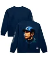 Mitchell & Ness Men's Ichiro Suzuki Navy Seattle Mariners Hall Of Fame Sweatshirt In Blue