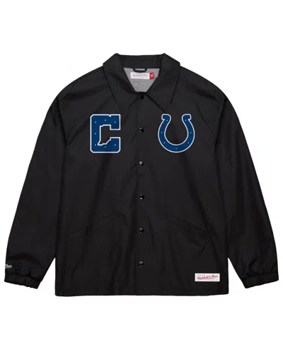 Mitchell & Ness Men's Indianapolis Colts Indiana Nights Coaches Full-snap Jacket In Black