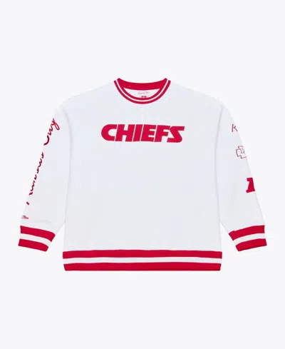 Mitchell & Ness Men's Kansas City Chiefs Fleece Crewneck Sweatshirt In White