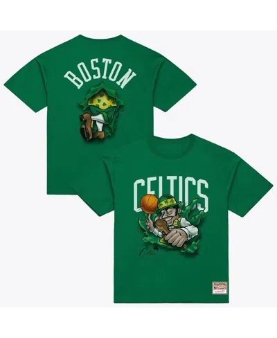Mitchell & Ness Men's Kelly Green Boston Celtics Breakthrough T-shirt In Animal Print