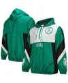 Mitchell & Ness Men's Kelly Green Boston Celtics Hardwood Classics Team Origins Anorak Quarter-zip Windbreaker Jacke