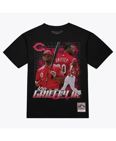 Mitchell & Ness Men's Ken Griffey Jr. Black Cincinnati Reds Legendary Collage Player T-shirt