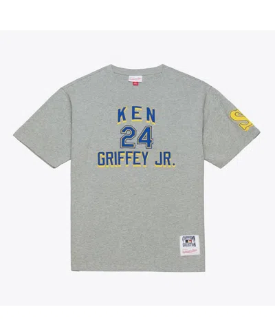 Mitchell & Ness Men's Ken Griffey Jr. Gray Seattle Mariners Player Collection Premium T-shirt