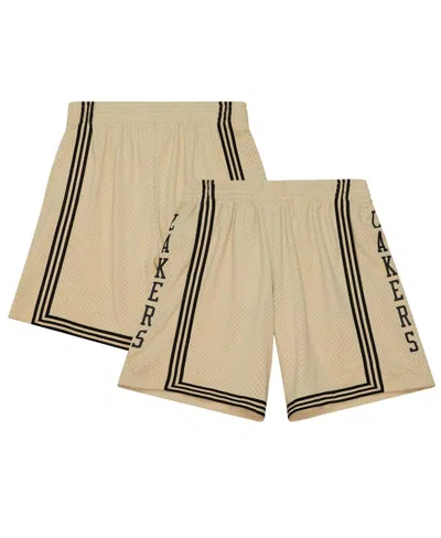 Mitchell & Ness Men's Khaki Los Angeles Lakers 1996-97 Hardwood Classics Swingman Shorts In Neutral
