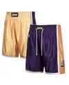 Mitchell & Ness Men's Kobe Bryant Gold-tone And Purple Los Angeles Lakers Authentic Reversible Shorts In Gold-tone,purple