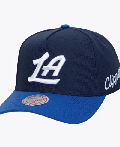 Mitchell & Ness Men's La Clippers Legendary Pro Pinch Snapback Hat In Navy