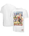 Mitchell & Ness Larry Bird White Boston Celtics Commemorative Collage T-shirt In White