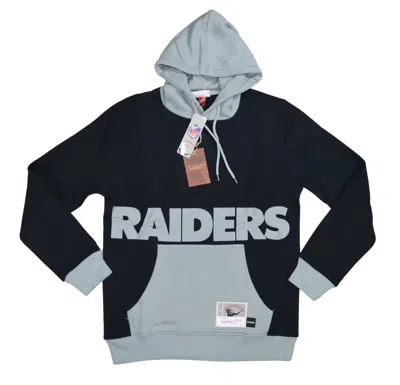 Mitchell & Ness Men's Las Vegas Raiders Nfl Throwbacks Hoodie Sweatshirt In Black In Multi