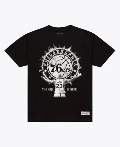 Mitchell & Ness Men's Lebron James Black Philadelphia 76ers Witness T-shirt
