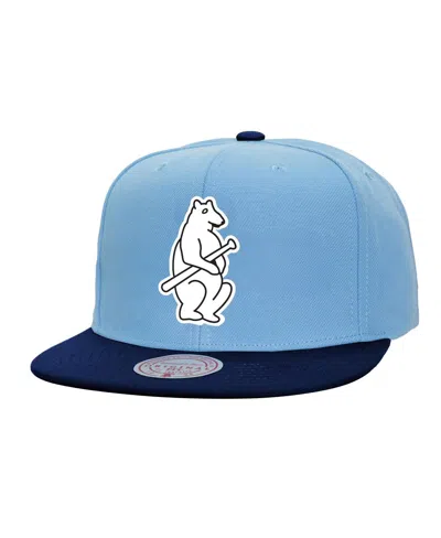 Mitchell & Ness Men's Light Blue Chicago Cubs Cooperstown Collection Basic Flip Snapback Hat