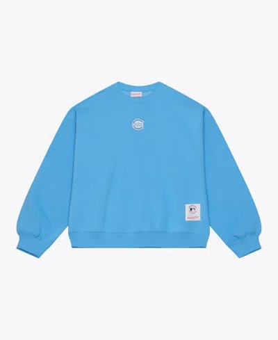 Mitchell & Ness Men's Light Blue Chicago Cubs Insignia Fleece Sweatshirt In Multi