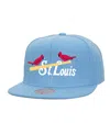 Mitchell & Ness Men's Light Blue St. Louis Cardinals Cooperstown Collection Basic Flip Snapback Hat