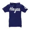 Mitchell & Ness Men's Lightweight Short Sleeve Hoodie Ncaa Game Day French Terry Hoodie Geohoy In Blue