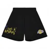 Mitchell & Ness Men's Los Angeles Lakers Hardwood Sidewalk Sketch Shorts In Chattanooga In Black