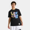Mitchell And Ness Men's Los Angeles Lakers Nba Hyper Type T-shirt In Black