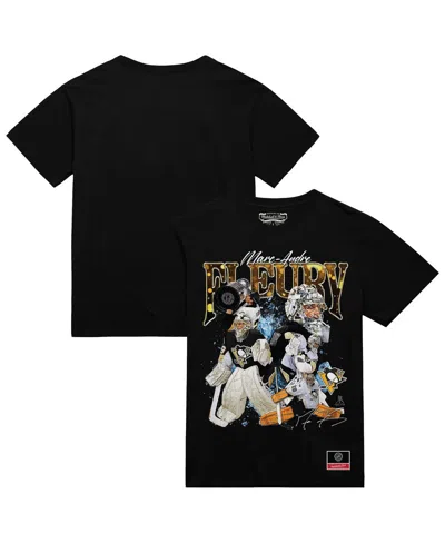 Mitchell & Ness Men's Marc-andre Fleury Black Pittsburgh Penguins Collage T-shirt