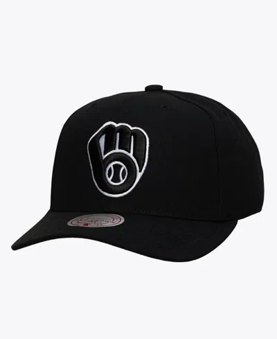 Mitchell & Ness Men's Milwaukee Brewers Pro Crown Snapback Baseball Cap In Animal Print