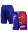 Mitchell & Ness Men's  Allen Iverson Royal Philadelphia 76ers Hardwood Classics Player Burst Shorts In Royal