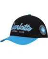 Mitchell & Ness Men's  Black Charlotte Fc Team Script 2.0 Stretch Snapback Hat In Black