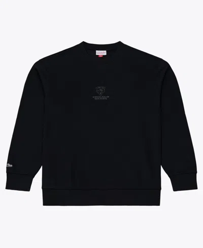 Mitchell & Ness Men's  Black Chicago Bears Core Essentials Micro Logo Fleece Sweatshirt
