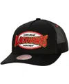 Mitchell & Ness Men's  Black Chicago Blackhawks Team Seal Trucker Snapback Hat In Black