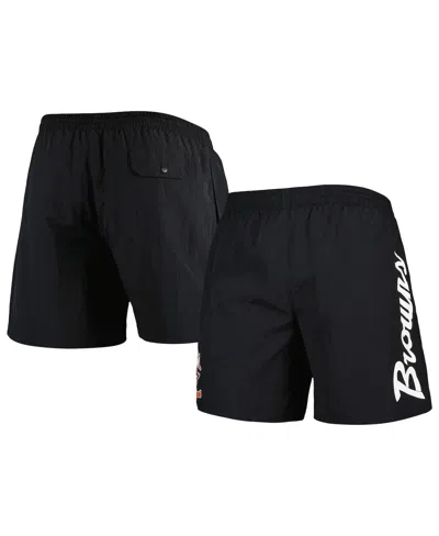 Mitchell & Ness Men's  Black Cleveland Browns Team Essentials Nylon Shorts