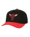 Mitchell & Ness Men's  Black Distressed Chicago Bulls Corduroy Pro Crown Adjustable Hat In Black