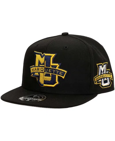 Mitchell & Ness Men's  Black Marquette Golden Eagles Lifestyle Fitted Hat