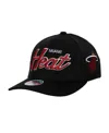 Mitchell & Ness Men's  Black Atlanta Hawks Hardwood Classics Script 2.0 Snapback Hat In Black