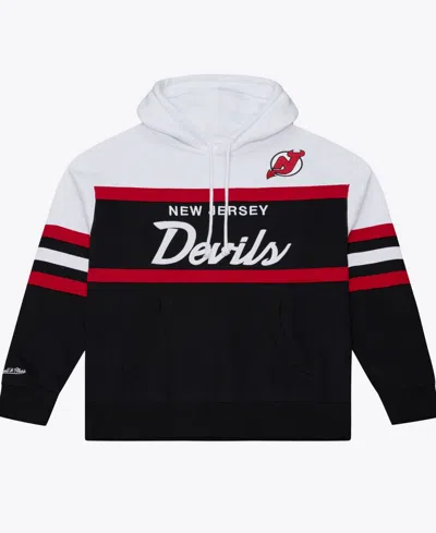 Mitchell & Ness Men's  Black New Jersey Devils Head Coach Hoodie In Multi