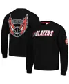 Mitchell & Ness Men's  Black Portland Trail Blazers Hardwood Classics There And Back Pullover Sweatsh In Black