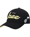 Mitchell & Ness Men's  Black Utah Jazz Mvp Team Script 2.0 Stretch Snapback Hat In Black