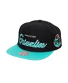 Mitchell & Ness Men's  Black Vancouver Grizzlies Hardwood Classics Mvp Team Script 2.0 Snapback Hat In Black