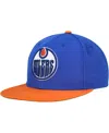 Mitchell & Ness Men's  Blue Edmonton Oilers Core Team Ground 2.0 Snapback Hat In Blue