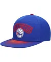 Mitchell & Ness Men's  Blue Philadelphia 76ers Hardwood Classics Energy Re-take Speckle Brim Snapback In Blue