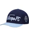 Mitchell & Ness Men's  Deep Sea Blue Vancouver Whitecaps Fc Team Script 2.0 Stretch Snapback Hat In Blue