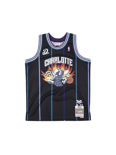 Pre-owned Mitchell & Ness Men's  Dreamville X Charlotte Hornets Swingman Jersey In Black