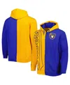 Mitchell & Ness Men's  Gold, Royal Milwaukee Brewers Fleece Full-zip Hoodie In Gold,royal