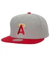 Mitchell & Ness Men's  Gray California Angels 1989-1992 Cooperstown Collection Away Snapback Hat In Gray