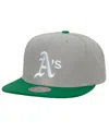 Mitchell & Ness Men's  Gray Oakland Athletics Cooperstown Collection Away Snapback Hat In Gray