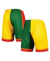 Mitchell & Ness Nba Seattle Supersonics 1995 Split Swingman Shorts In Green,gold
