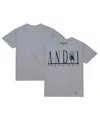 Mitchell & Ness Men's  Heather Gray And 1 Basketball T-shirt In Heather Gray