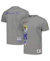 Mitchell & Ness Men's  Heather Gray Milwaukee Brewers Cooperstown Collection City Collection T-shirt In Heather Gray