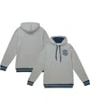 Mitchell & Ness Men's  Heather Gray Seattle Kraken Classic French Terry Pullover Hoodie In Heather Gray