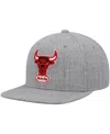 Mitchell & Ness Men's  Heathered Gray Chicago Bulls Hardwood Classics Team 2.0 Snapback Hat In Heathered Gray